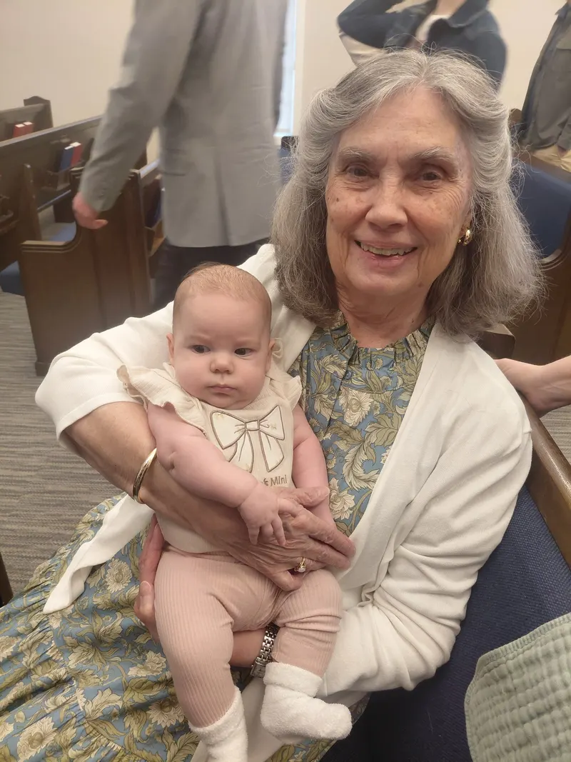 Two generations of the congregation